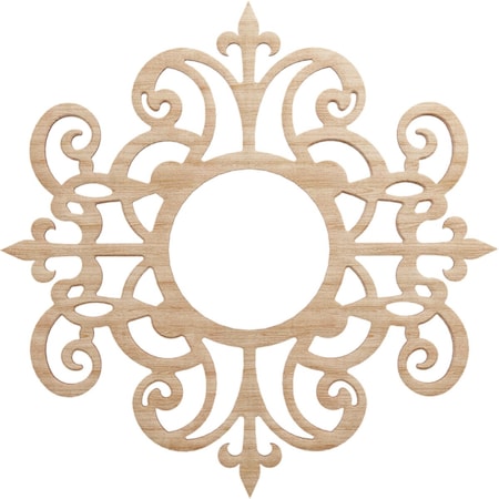 Ekena Millwork Dijon Wood Fretwork Pierced Ceiling Medallion, Alder, 18"OD x 5 7/8"ID x 1/4"T CMWP18X18X0250DIAL